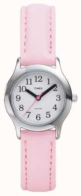 Timex 女士/儿童粉色皮表带腕表 T790814