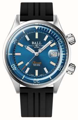 Ball Watch Company Engineer Master II 潜水计时码表 42 毫米蓝色表盘黑色橡胶表带 DM2280A-P1C-BER