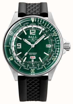 Ball Watch Company Engineer Master ii diver worldtime (42mm) 绿色表盘 黑色橡胶表带 DG2232A-PC-GR