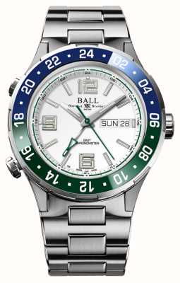 Ball Watch Company Roadmaster marine gmt 蓝色/绿色表圈白色表盘 DG3030B-S9CJ-WH
