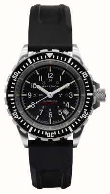 Marathon 大型潜水员自动|格萨尔|黑色表盘|黑色硅胶表带 WW194006SS-0530