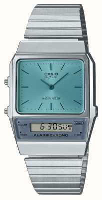Casio 年份 |蓝色表盘 |不锈钢手链 AQ-800EC-2AEF