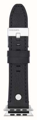 Diesel Apple 表带（42/44/45 毫米）黑色皮革 DSS0001