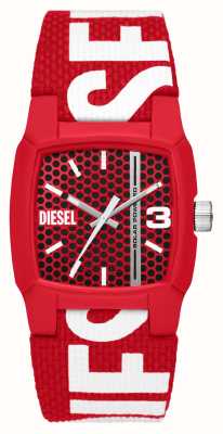 Diesel 悬念 |红色图案表盘|红色回收海洋塑料链球菌 DZ2168