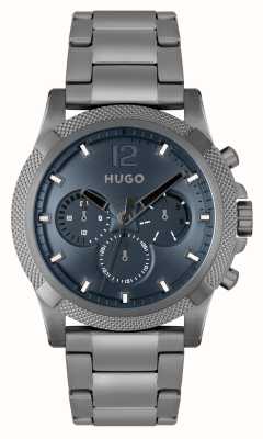 HUGO 男士#impress |蓝灰色表盘|不锈钢手链 1530298