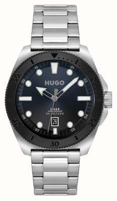 HUGO 男士 #visit |蓝色表盘|不锈钢手链 1530305