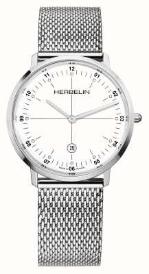 Herbelin City (39mm) 白色表盘/不锈钢网 19515AP12B