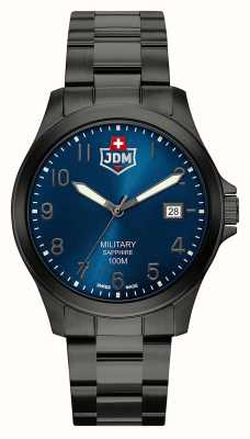 JDM Military Alpha i (40mm) 蓝色表盘 / 黑色 pvd 钢 JDM-WG001-07