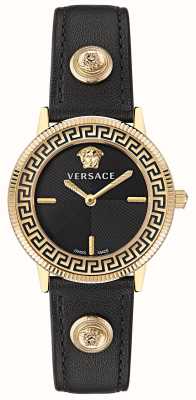 Versace V-tribute 镀金 pvd /黑色表盘 / 黑色皮革 VE2P00222
