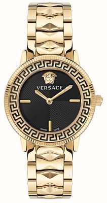 Versace V-tribute 石英（36 毫米）黑色表盘 / 金色 pvd 不锈钢 VE2P00622