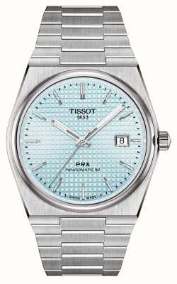 Tissot 男士 prx 冰蓝色 powermatic 80 40 毫米表壳 T1374071135100