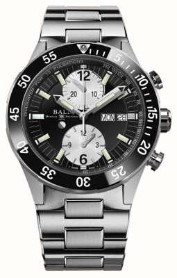 Ball Watch Company Roadmaster 救援计时码表 | 41 毫米 |限量版|黑色表盘 |不锈钢手链 DC3030C-S-BKWH