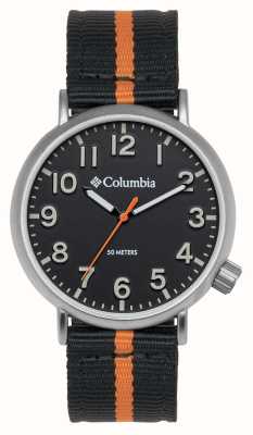 Columbia Trailbanks 石英黑色表盘/黑色和橙色条纹尼龙 CSS16-004