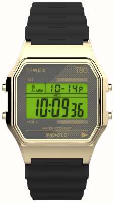 Timex 80 数字表盘/黑色树脂表带 TW2V41000