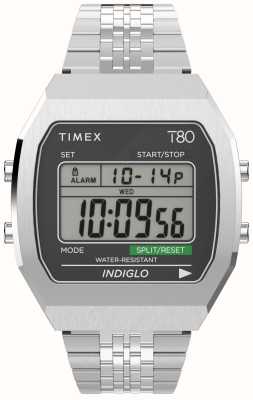 Timex T80 数显不锈钢手环 前显 TW2V74200 EX-DISPLAY