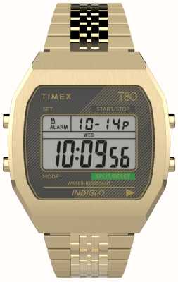 Timex T80 数显金色不锈钢手链 TW2V74300