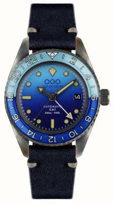 Out Of Order Bomba blu automatic gmt (40mm) 蓝色表盘/深蓝色皮革 OOO.001-25.BB