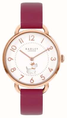 Radley Royal radley 白色表盘 / 深玫瑰粉色皮革表带 RY21646