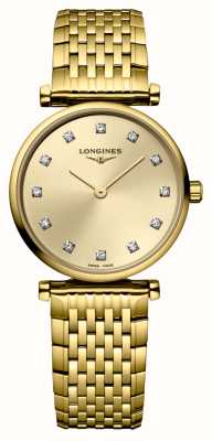 LONGINES La grande classique de longines 黄金镶钻表盘 / 黄金 pvd 表链 L42092378