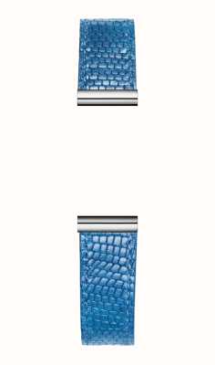 Herbelin Antarès 可互换表带 - 蛇纹蓝色皮革/不锈钢 - 仅表带 BRAC17048A116