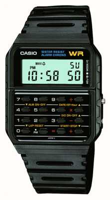 Casio 复古计算器 (34.4mm) 数字表盘 / 黑色树脂表带 CA-53W-1ER