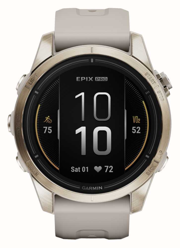 Garmin Epix Pro Gen 2 (42mm) 蓝宝石软金不锈钢光砂表带010-02802-11