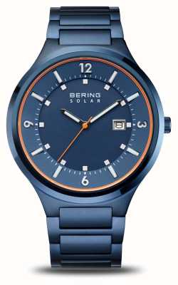 Bering 太阳能男款（42mm）蓝色表盘/蓝色不锈钢表链 14442-797