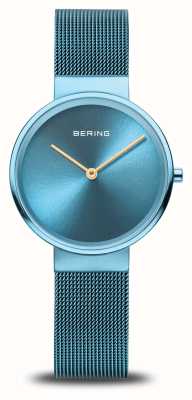 Bering 经典女式（31毫米）蓝色表盘/蓝色米兰表链 14531-388