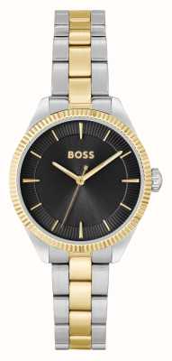 BOSS Sage（32毫米）黑色表盘/双色金质和不锈钢表链 1502730