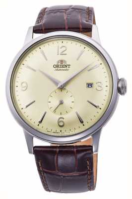 Orient Bambino 小秒针机械腕表（40.5 毫米）香槟色表盘 / 棕色皮革 RA-AP0003S10B