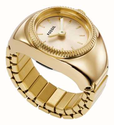 Fossil 环形腕表（15 毫米）金质表盘/金色不锈钢扩展带 ES5246