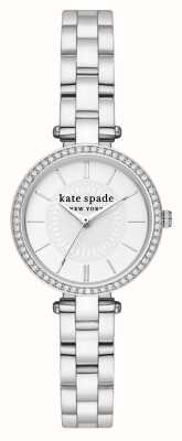 Kate Spade 荷兰（28毫米）白色表盘/精钢表链 KSW1728