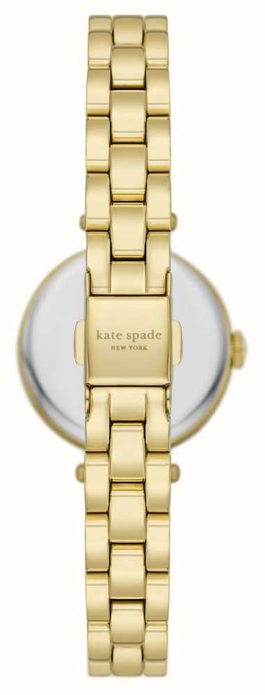 Kate Spade Holland（28毫米）黑色鸡尾酒表盘/金色不锈钢表链KSW1806