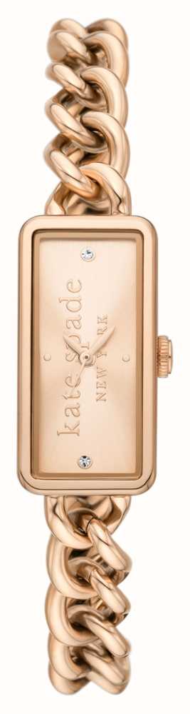 Kate Spade Rosedale玫瑰金表盘/玫瑰金色链条不锈钢表链KSW1810