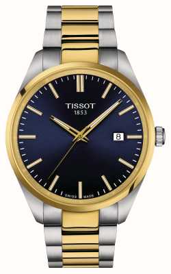 Tissot 男士 PR 100（40 毫米）蓝色表盘/双色不锈钢表链 T1504102204100