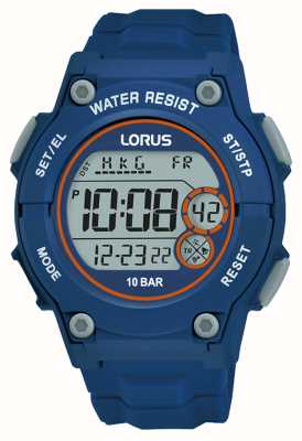 Lorus 数字多功能100m（42mm）数字表盘/深蓝色硅胶 R2331PX9