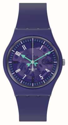 Swatch 光子紫（34mm）紫色表盘/紫色硅胶表带 SO28V102