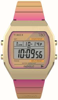 Timex 80（36毫米）数字表盘/粉色树脂表带 TW2V74400