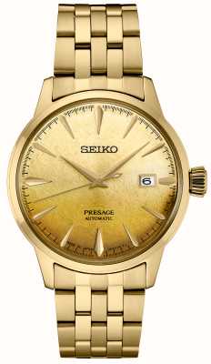 Seiko “啤酒冰镇”预示着鸡尾酒时间（40.5毫米）金色表盘/金色不锈钢表链 SRPK46J1