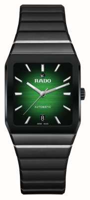 RADO Anatom 自动机械（32.5 毫米）绿色渐变表盘/黑色橡胶表带 R10202319