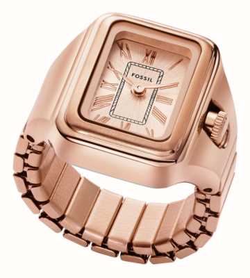 ossil 女士拉奎尔戒指腕表 - 玫瑰金表盘/玫瑰金色不锈钢表带 ES5345