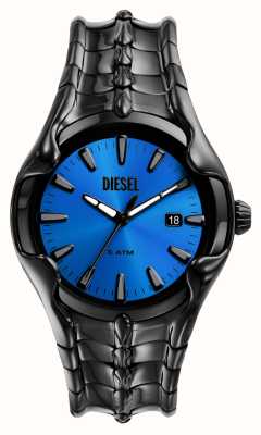 Diesel 男士 vert（44 毫米）蓝色表盘/黑色不锈钢表链 DZ2198