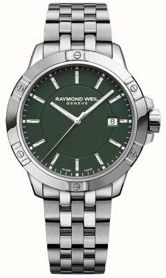 Raymond Weil Tango经典石英（41毫米）绿色表盘/不锈钢表链 8160-ST-52041
