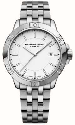 Raymond Weil Tango 经典石英（41 毫米）白色表盘/不锈钢表链 8160-ST-30041