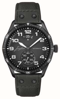 Junghans 飞行员自动腕表（43.3毫米）黑色表盘/黑色皮表带 27/4491.00