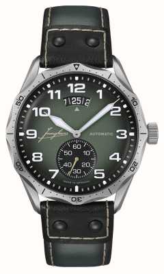 Junghans Meister飞行员自动腕表（43.3毫米）绿色表盘/黑绿皮表带 27/4495.00