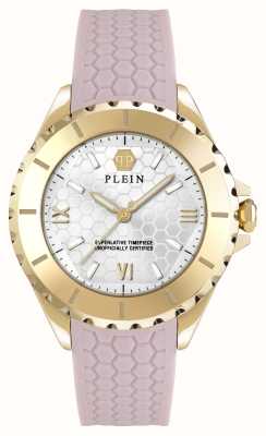 Philipp Plein Plein heaven （38mm）白色标志表盘/粉色硅胶表带 PWPOA0224