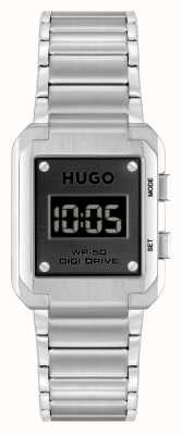 HUGO 男士 #thrive (30 毫米) 黑色数字表盘/不锈钢表带 1530356