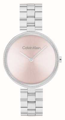 Calvin Klein 女款 gleam （32mm）粉色表盘/不锈钢表链 25100015