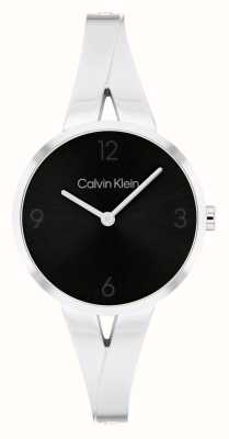 Calvin Klein 女士 Joyful（30 毫米）黑色表盘/不锈钢手镯 25100026